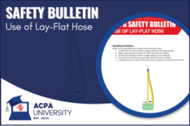 ACPA - Safety Bulletin:  Use of Lay-Flat Hose